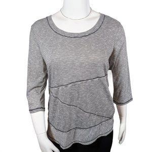 Onque Casual  black & white stretch top